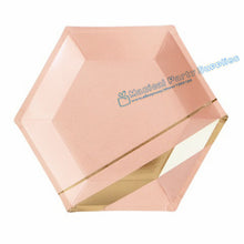 Rose Gold & Marble Paper Plate Set