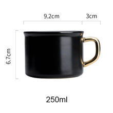 Black and Gold Porcelain Coffee Mug