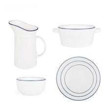 Blue Stripe White Dinnerware