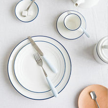 Blue Stripe White Dinnerware