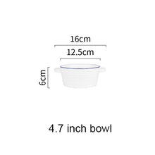 Blue Stripe White Dinnerware