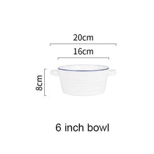 Blue Stripe White Dinnerware