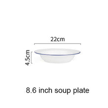 Blue Stripe White Dinnerware