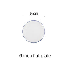Blue Stripe White Dinnerware