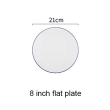 Blue Stripe White Dinnerware