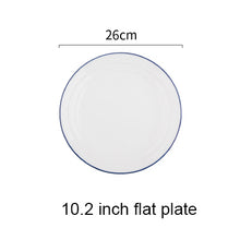 Blue Stripe White Dinnerware