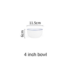 Blue Stripe White Dinnerware