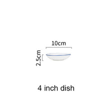 Blue Stripe White Dinnerware